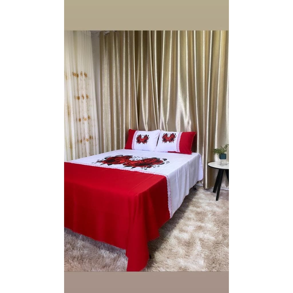 Lençol casal estampado Oxford 2,00 x 2,20 com 2 fronhas