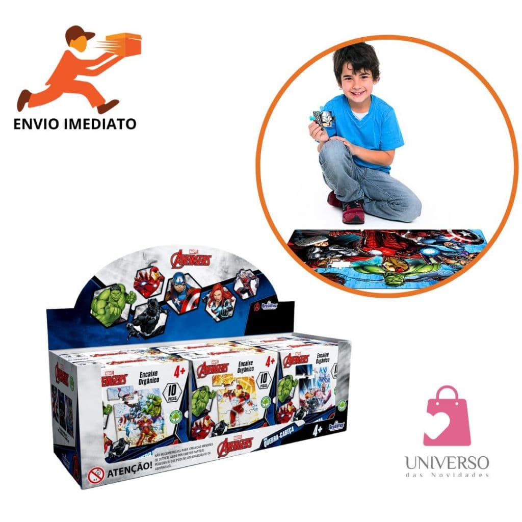Mini Quebra Cabeça Vingadores Avengers
