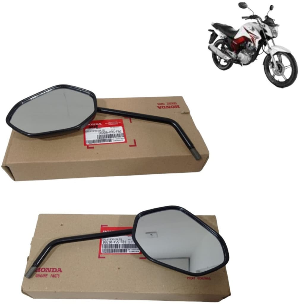 Par de Retrovisores Linha CG Fan/Titan - Original Honda
