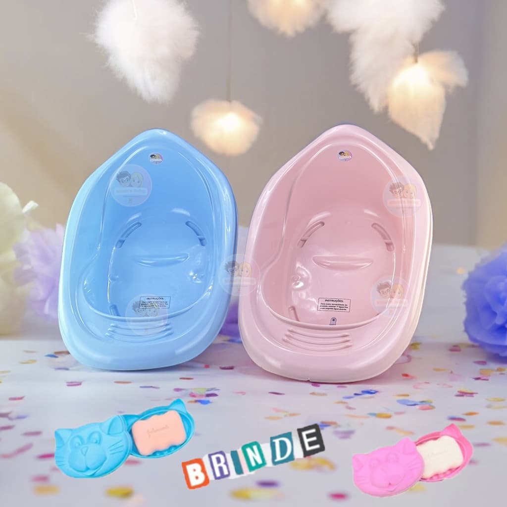Banheira de Bêbe 22L Resistente Infantil Menina Menino Design Anatômico