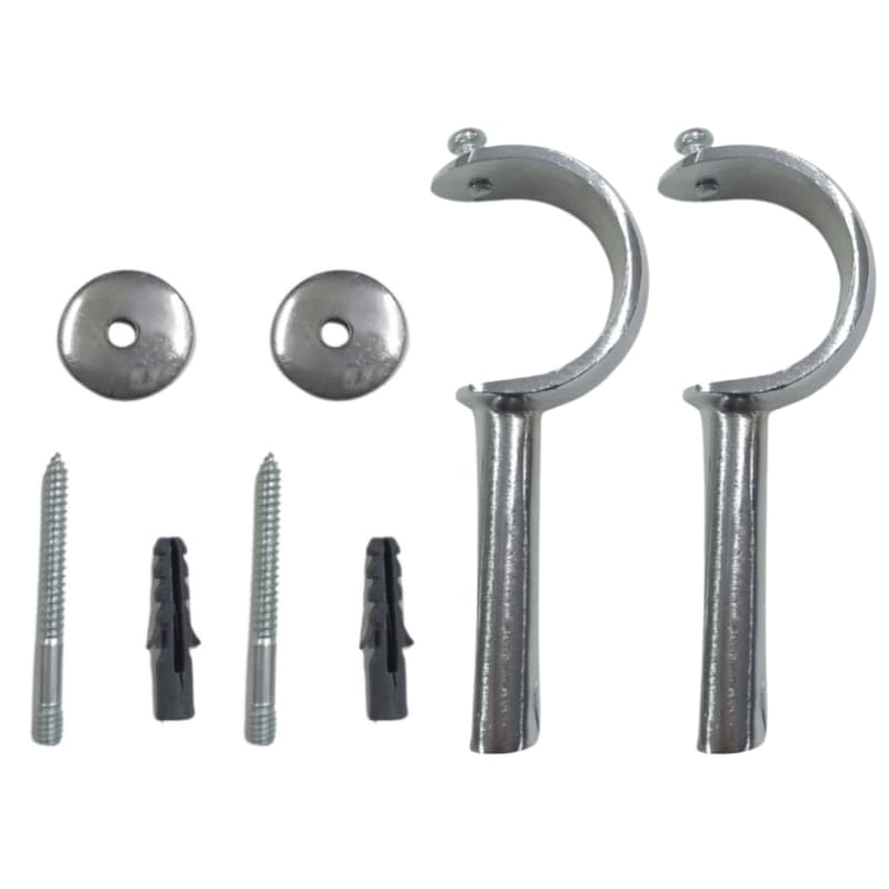 Kit de Suporte De Cortina Para Varão Aluminio - Várias Cores 28mm