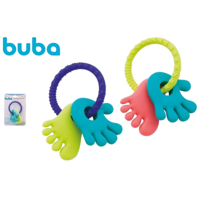 Mordedor Buba para bebê mão mãos maozinha chá de bebe lembrancinha silicone macio sensorial
