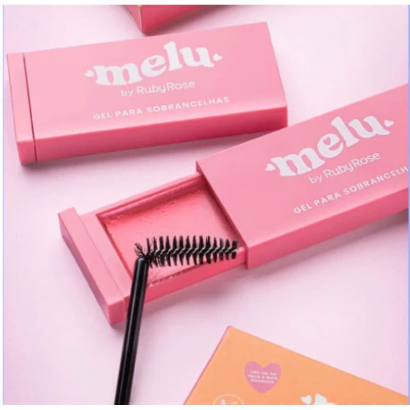 Gel Sobrancelhas Modelador Incolor C/ Escovinha Melu Brow Up Cor Incolor