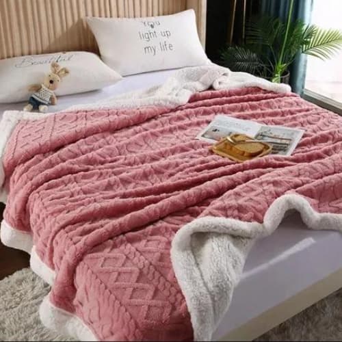 Cobertor Manta Com Sherpa Dupla Face Luxo Queen 2,20x1,90 Oferta De Inverno