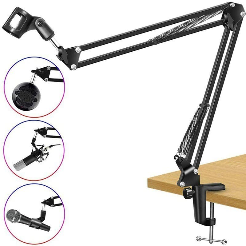 Braço articulado suporte de mesa para microfone