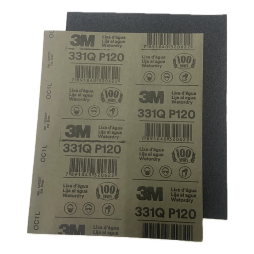 Kit 10 Lixa D'agua 120 3M 331Q 230mm x 280mm