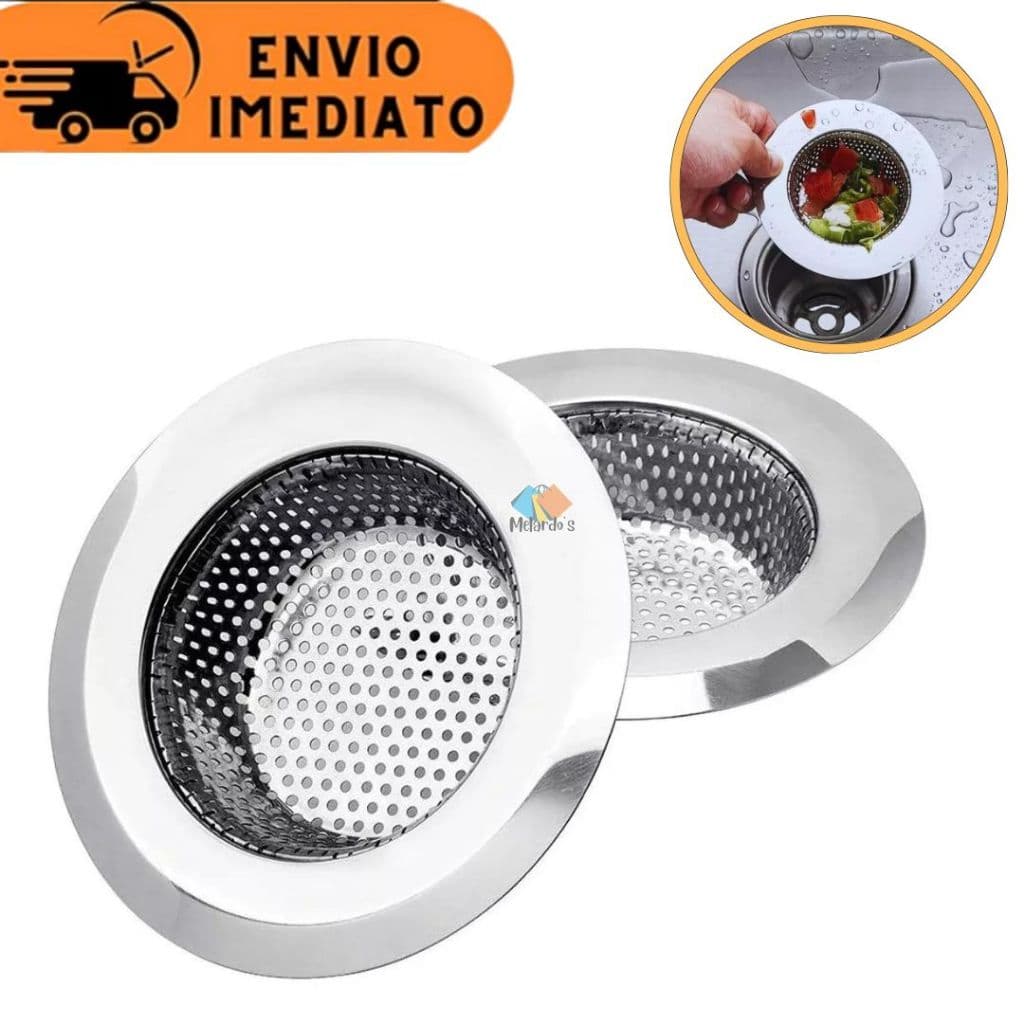 Ralo de Pia Para Cozinha Aço Inox Original Resistente 7,2cm 9,0cm