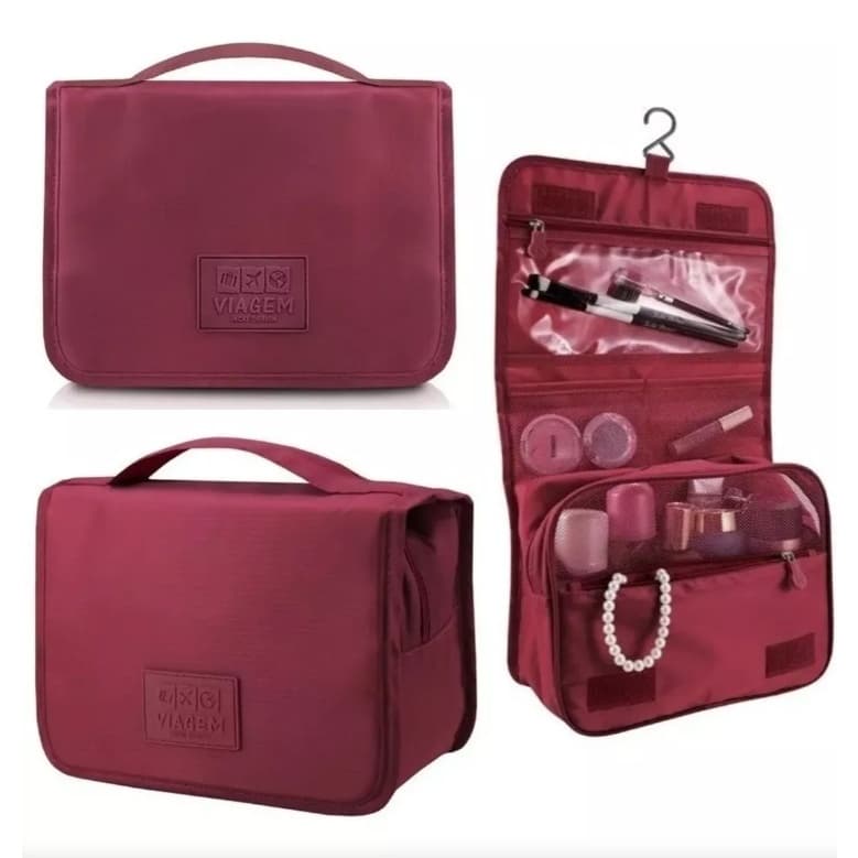 Bolsa Necessaire Organizadora de Mala Higiene Pessoal p/Viagem Divisórias /de Negócios / Portátil / Impermeável - Cores