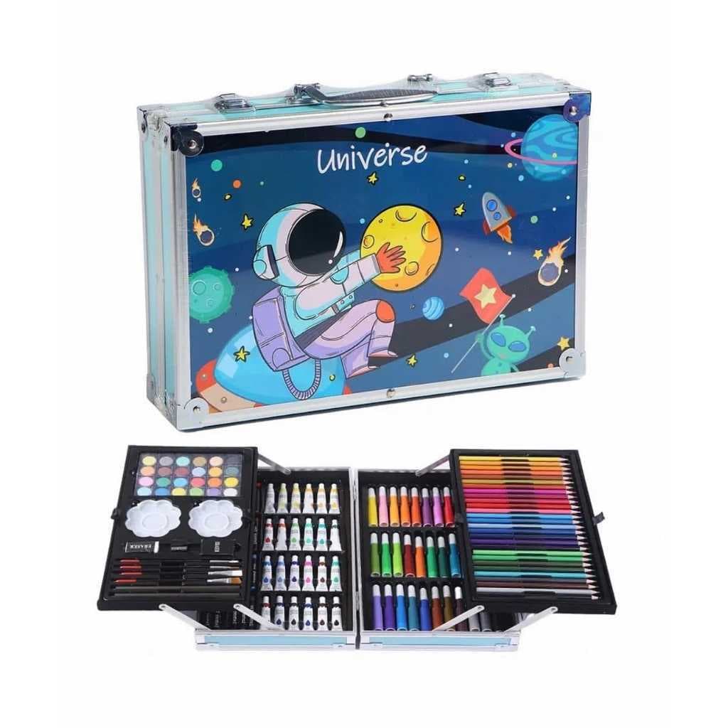Maleta dos Sonhos de Pintura Infantil 145pcs de Alumínio Meninas e Meninos Para Colorir Estojo Envio Rápido