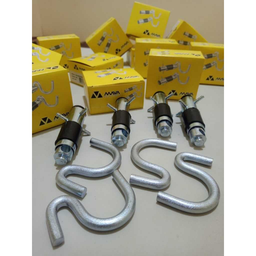 Kit 5 pares Gancho Armador tipo batom para rede de descanso - Mava