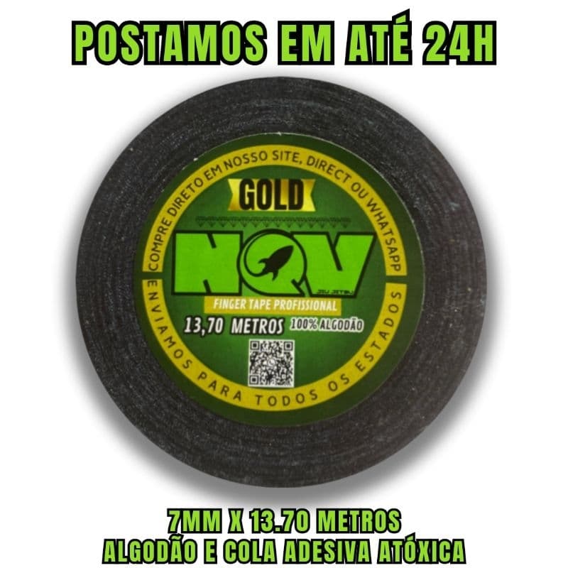 kit 10  NQV Finger Tape GOLD de 13.7 metros CADA para Jiu-jitsu/judô (TOTAL 137 METROS DE TAPE)