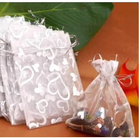 Saquinho Organza Prata Transparente 12x16cm Pacote C/20 Unidades P/Lembrancinhas E Festas