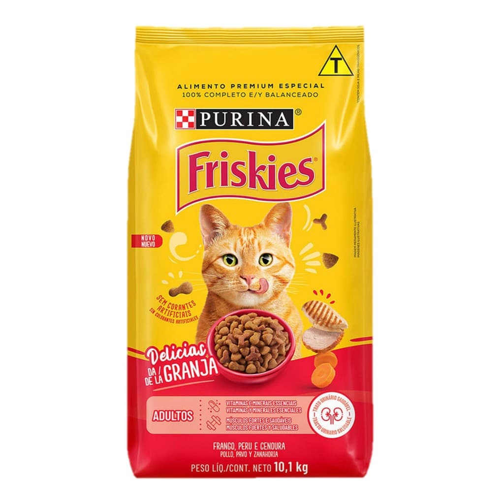 Ração Friskies Gatos Adultos Delicias da Granja 10,1 Kg