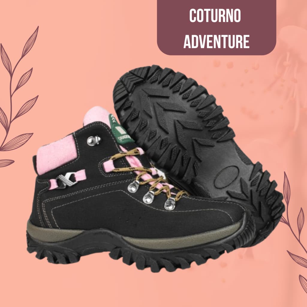 Bota Feminina Adventure Confortável Costura Lateral Resistente ref 130