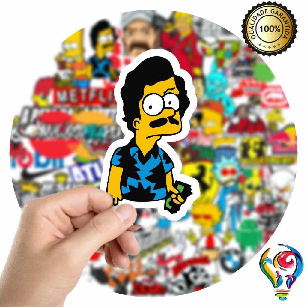 Adesivo Ecobart Simpson Animado  Sticker Para Bike Skate Moto Capacete Carro Caminhão notbook