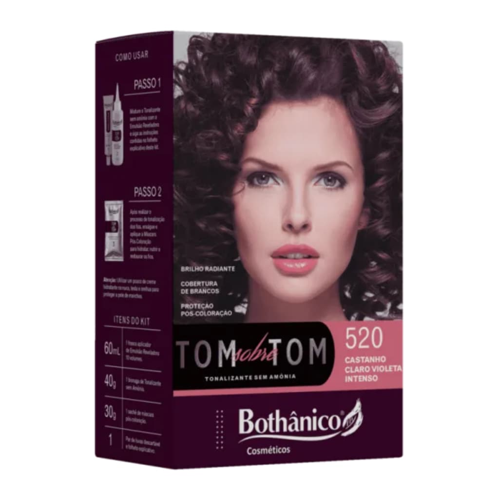 Tonalizante 520 Castanho Violeta Intenso BothânicoCosméticos