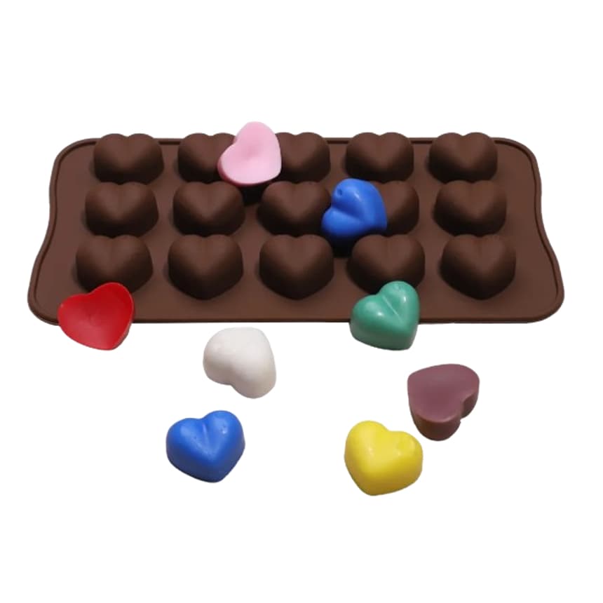 Forma Forminha De Silicone Coração Gelo Chocolate Sabonete namorados bombom