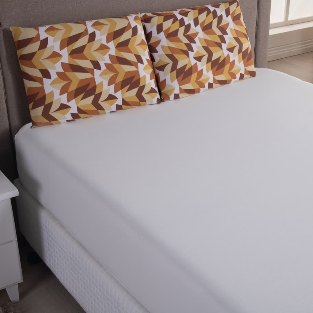 Jogo de Lençol em Malha 100% Algodão Para Cama de Solteiro 2 Peças