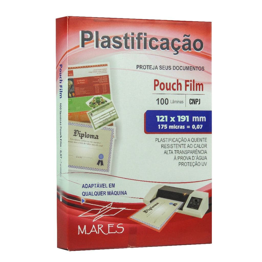 Polaseal Plástico Para Plastificação CNPJ 121x191 0,07 175 micras 100 folhas