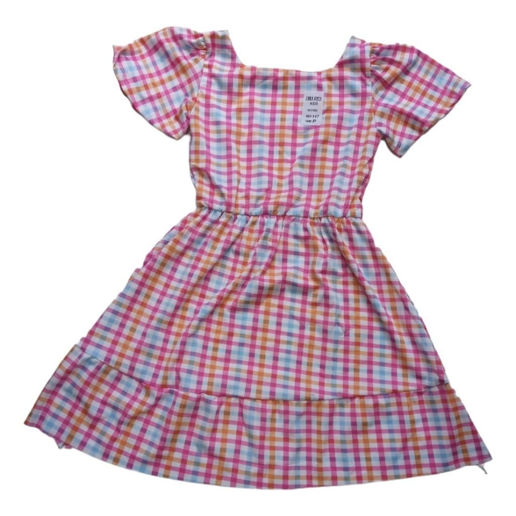 Vestido Xadrez Criança Camisa Festa Junina Infantil Menina