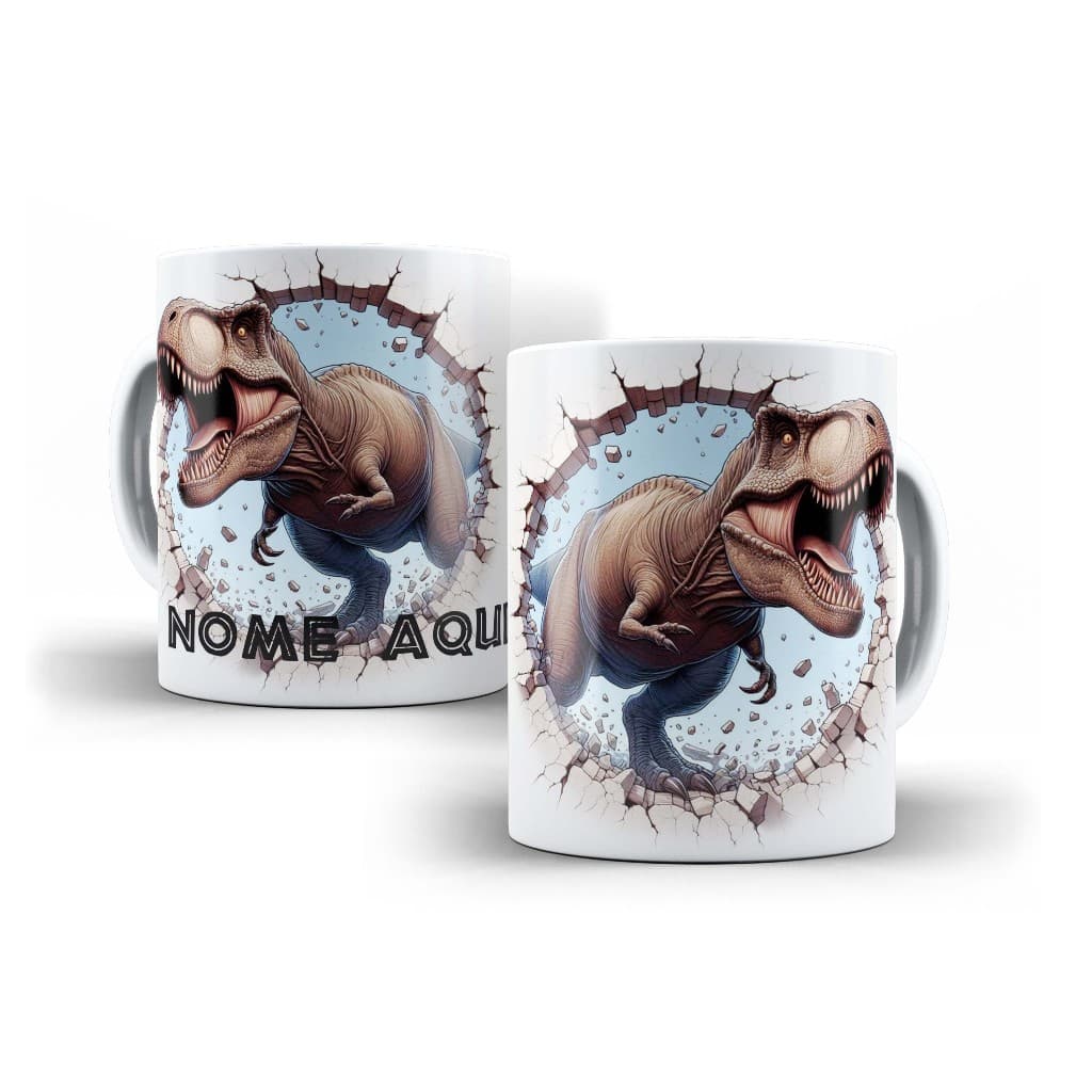 Caneca Personalizada Dinossauro com nome