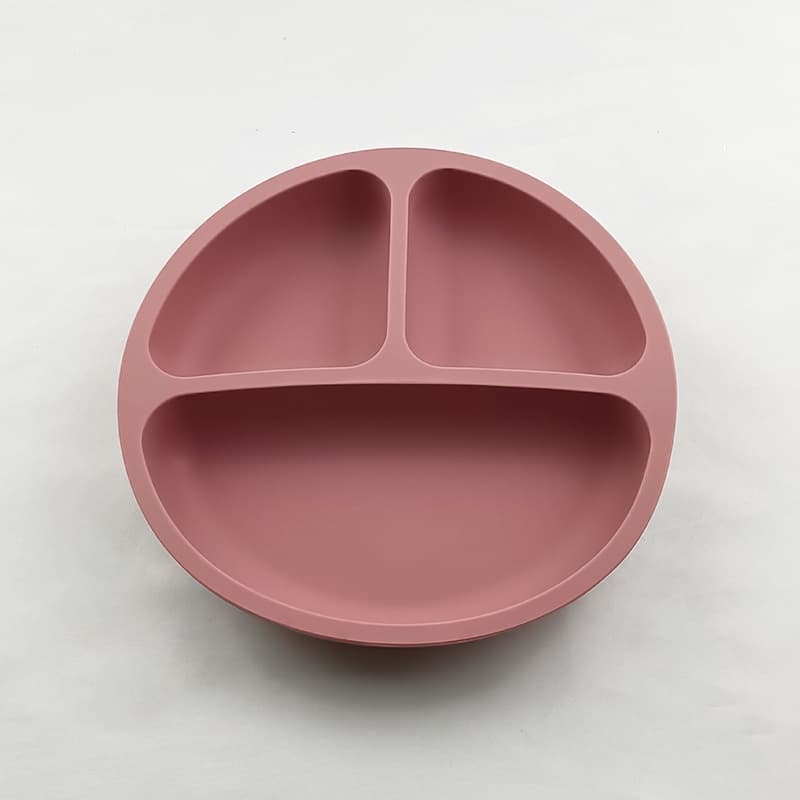 Prato de Silicone Infantil com Divisórias e Ventosa – Antiderrapante para Bebê