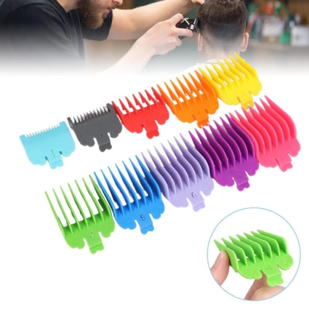 10 Pente de Maquina de Cortar Cabelo Profissional Reposição Colorido Para Cortar Cabelo 1,5-22mm