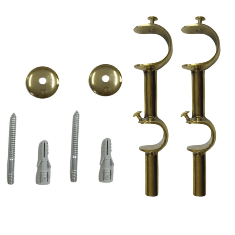 Suporte De Cortina Para Varão Simples Duplo Aluminio Par - Várias Cores 28/19mm