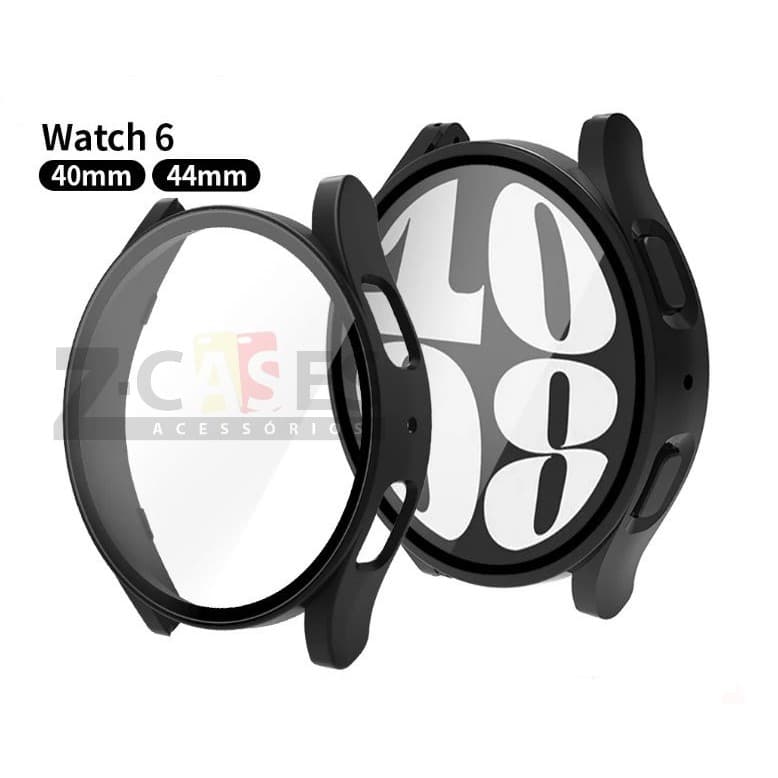 Capa Protetora 360 de Acrílico e Vidro para Galaxy Watch 6 40mm / 44mm