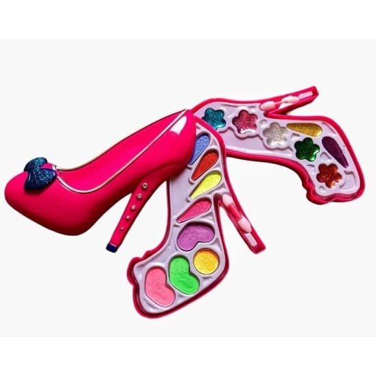 maquiagem kit infantil formato de sapato rosa lindo presente para meninas OK0204