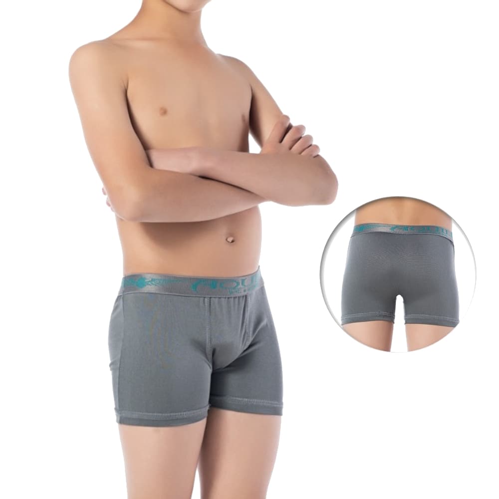 Kit 5 CUECAS BOX BOXER INFANTIL LISA MICROFIBRA PREMIUM TOP