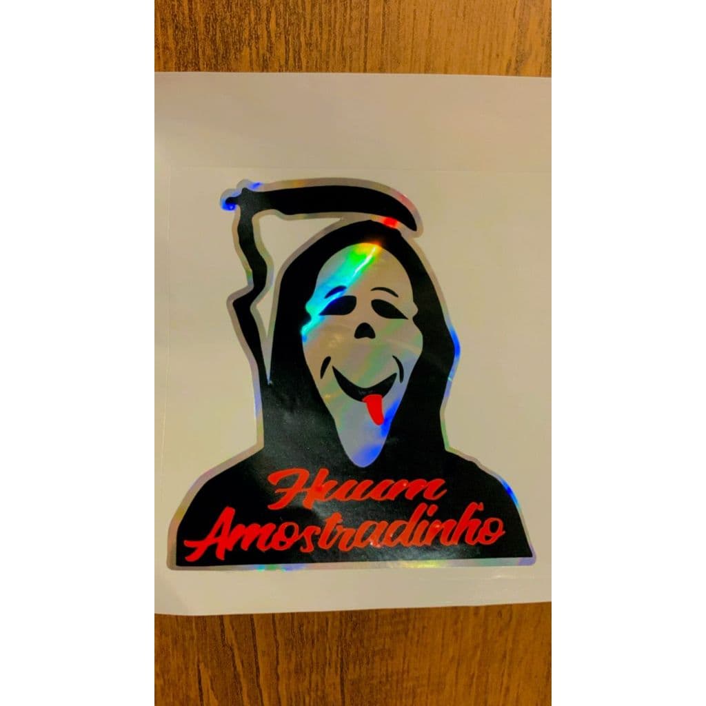 ADESIVO HUUM AMOSTRADINHO MEME HOLOGRAFICO