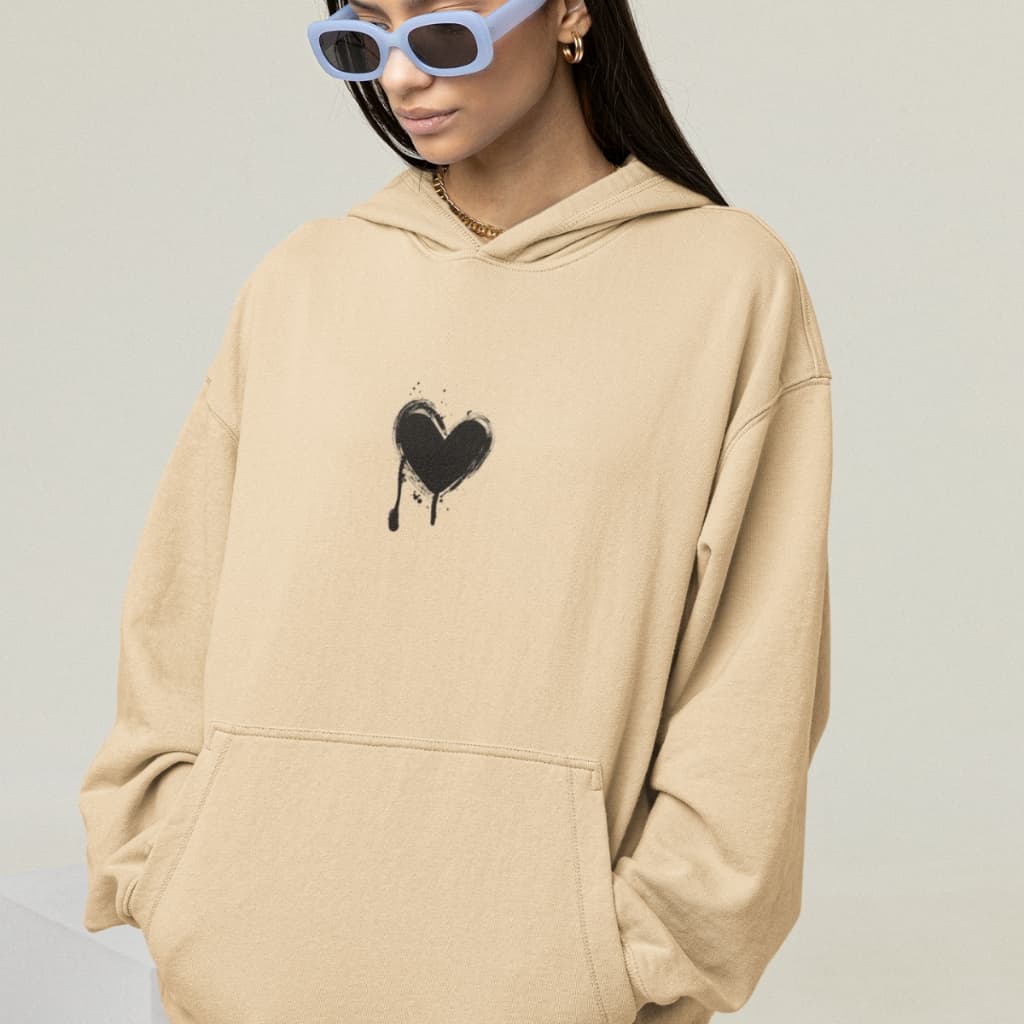Moletom Blusa Coração Small Canguru Algodão