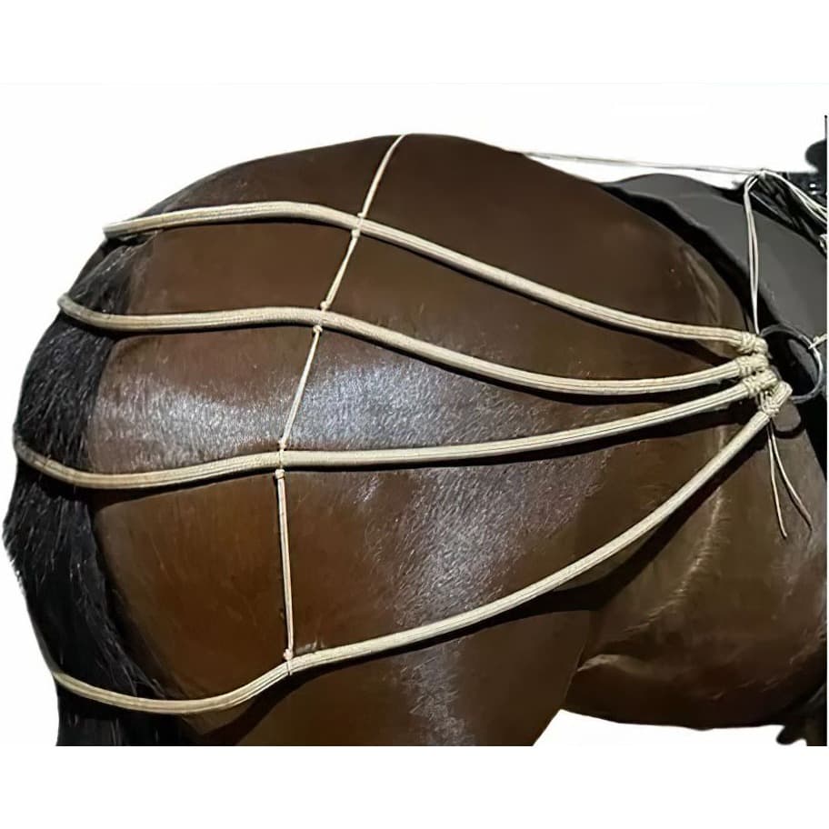 Retranca De Garupa Para Equinos/cavalos/garupeira Cor Bege