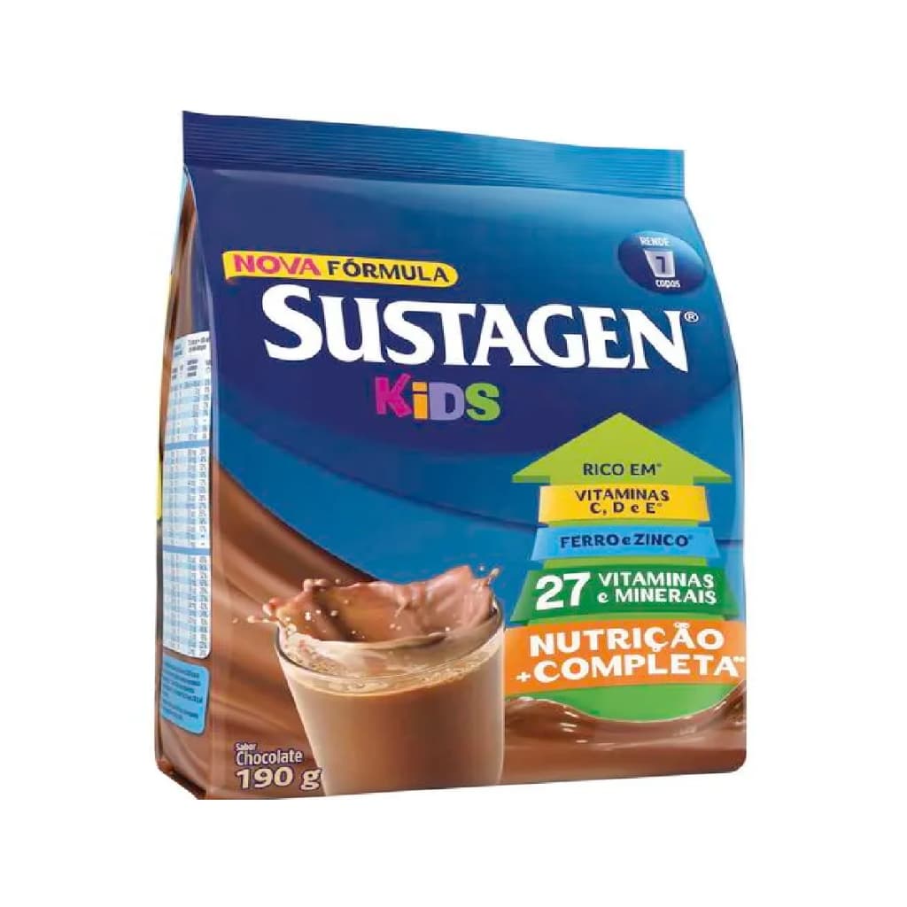 Alimento em Pó Sustagen Kids Chocolate Pouch com 190g