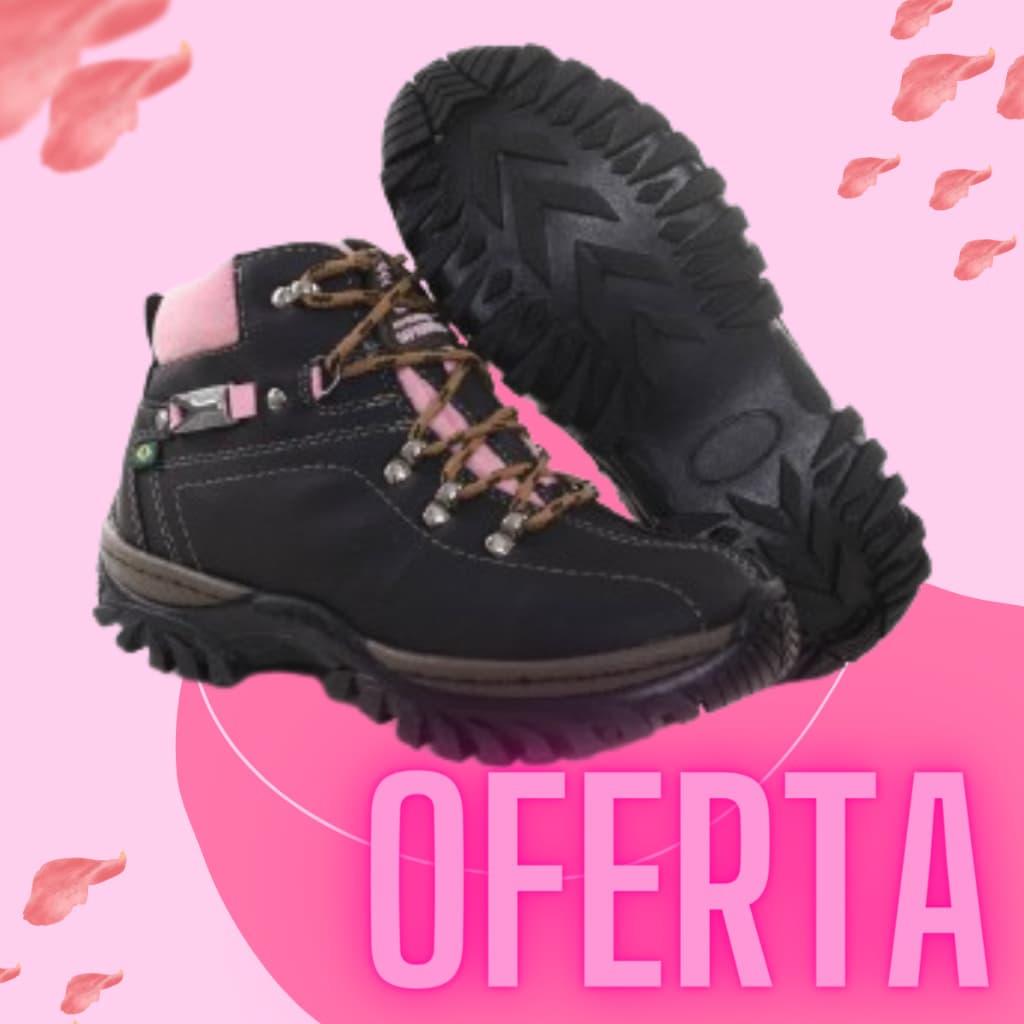 Bota Coturno Feminino Trilha Confortavel Couro Ecológico