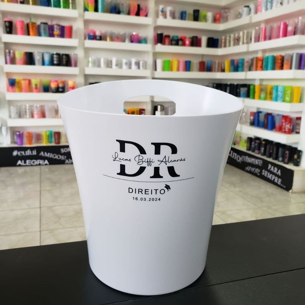 Balde de Gelo Personalizado Colorido de 4,5 Litros - Brindes para Festas e Formaturas
