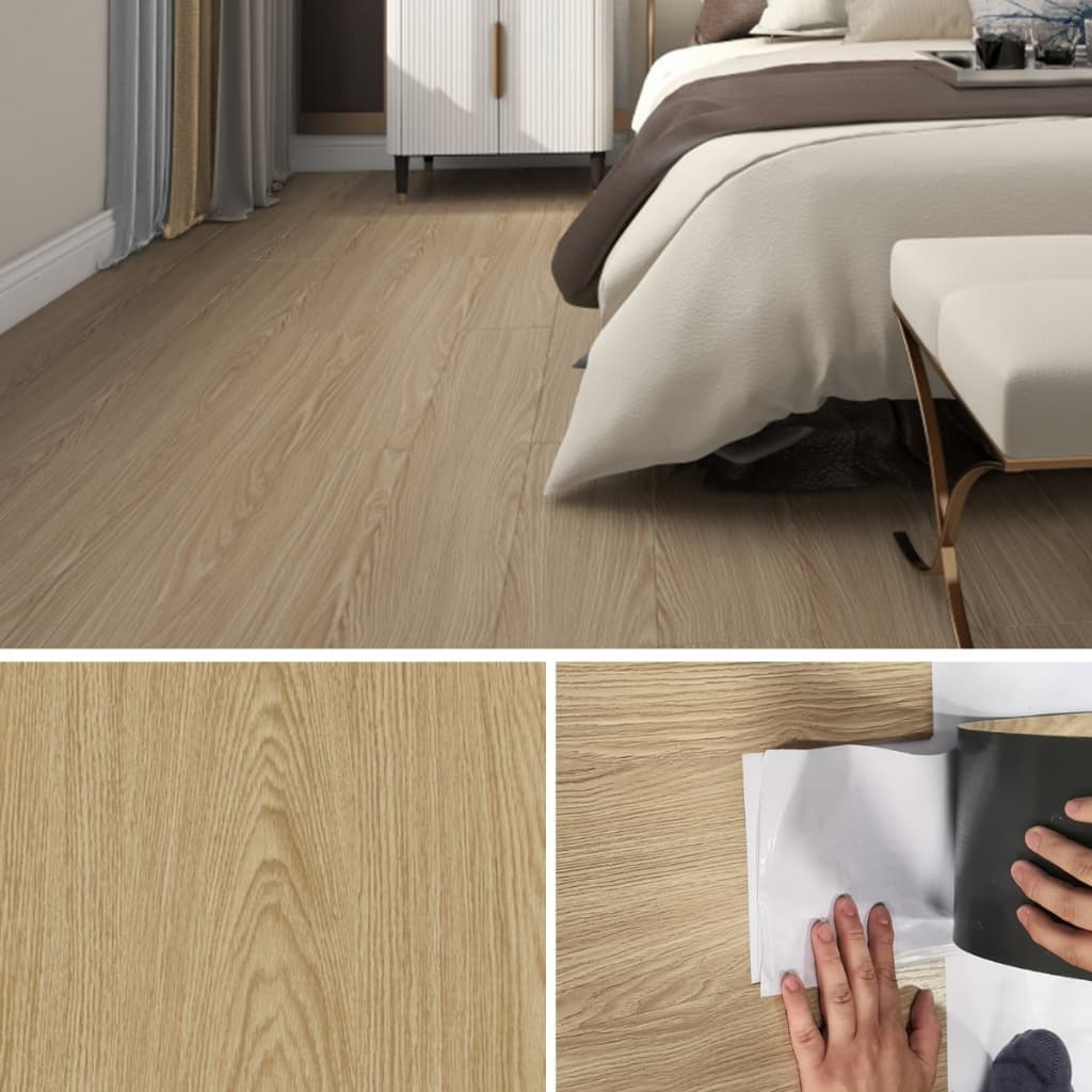 Piso Vinilico Madeira Autocolante 1M² Moderno Lavavel Texturizado Adesivo Para Chão