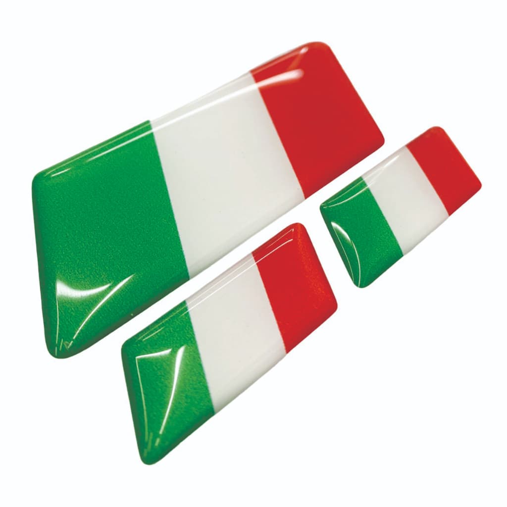 Emblemas Adesivo Bandeira da Itália Resina Tuning para Carros Motos Notebooks Capacetes