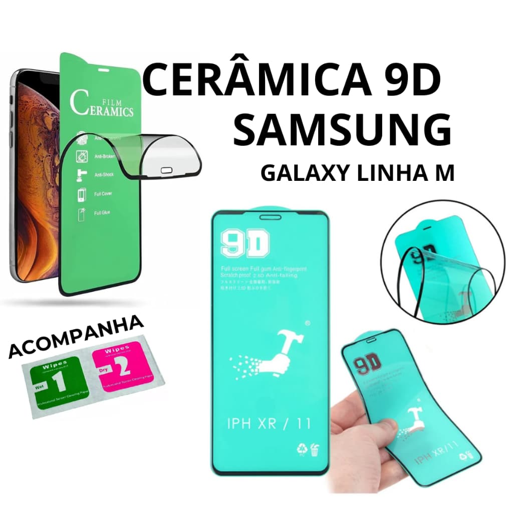Pelicula 9D Ceramica Samsung Galaxy M01 M11 M12 M13 M23 M33 M14 M34 M51 M62 M52 M53