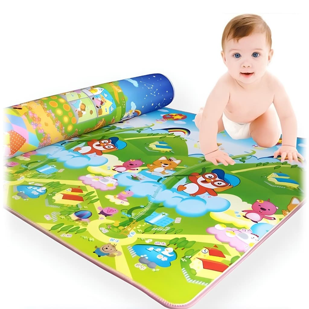 Tapete Atividades Térmico 120x90 Extra Grande Emborrachado Dobrável Ginásio Bebê Menina Menino Top