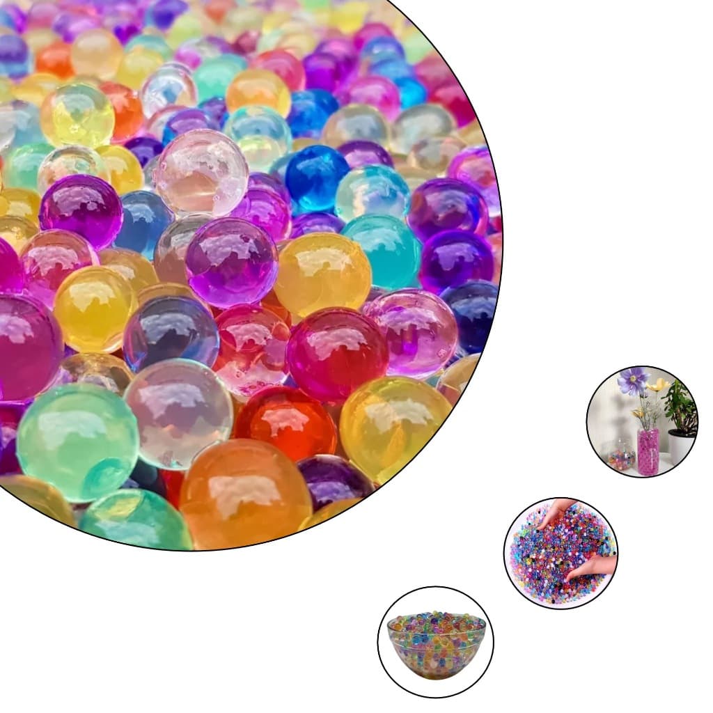 Bolinha Bio Gel Cresce Na Água Cartela 24 Pacote Transparente