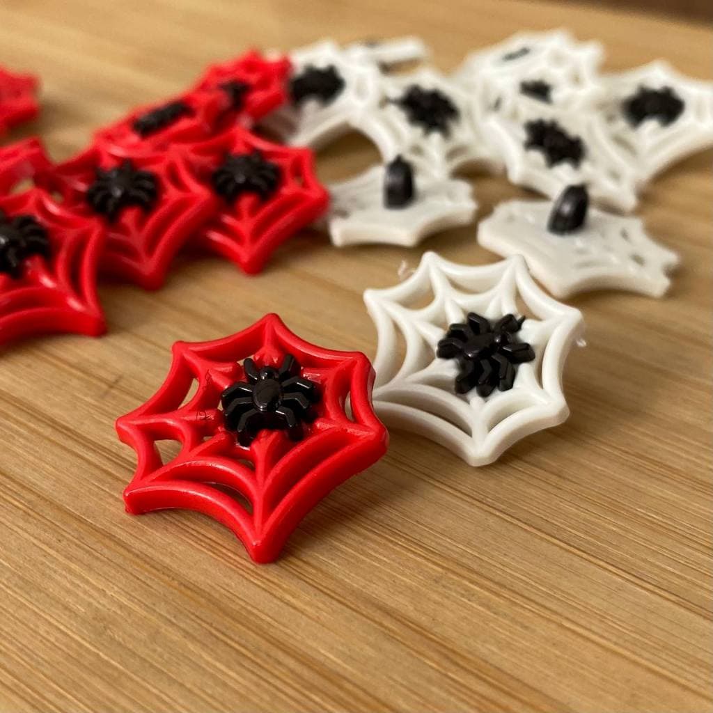 Aplique acrílico Teia de Aranha 2cm - Pacote com 10 Unid Ou Mais botão infantil festa Cod:200407