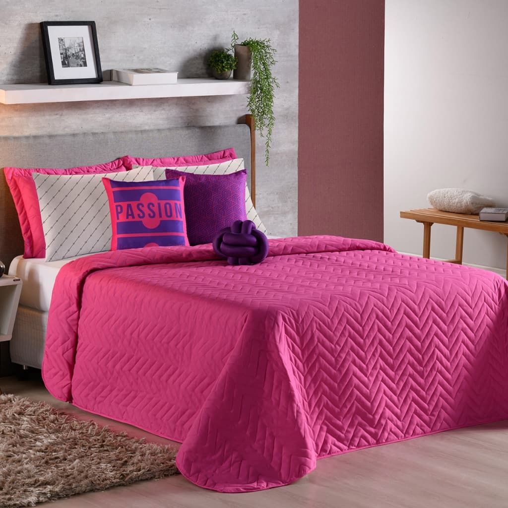Kit Luxo Real Completo Decorativas Cama Posta 01 Cobre Leito 02 Porta Travesseiros 02 Fronha 02 Almofadas 01 Almofada Nó