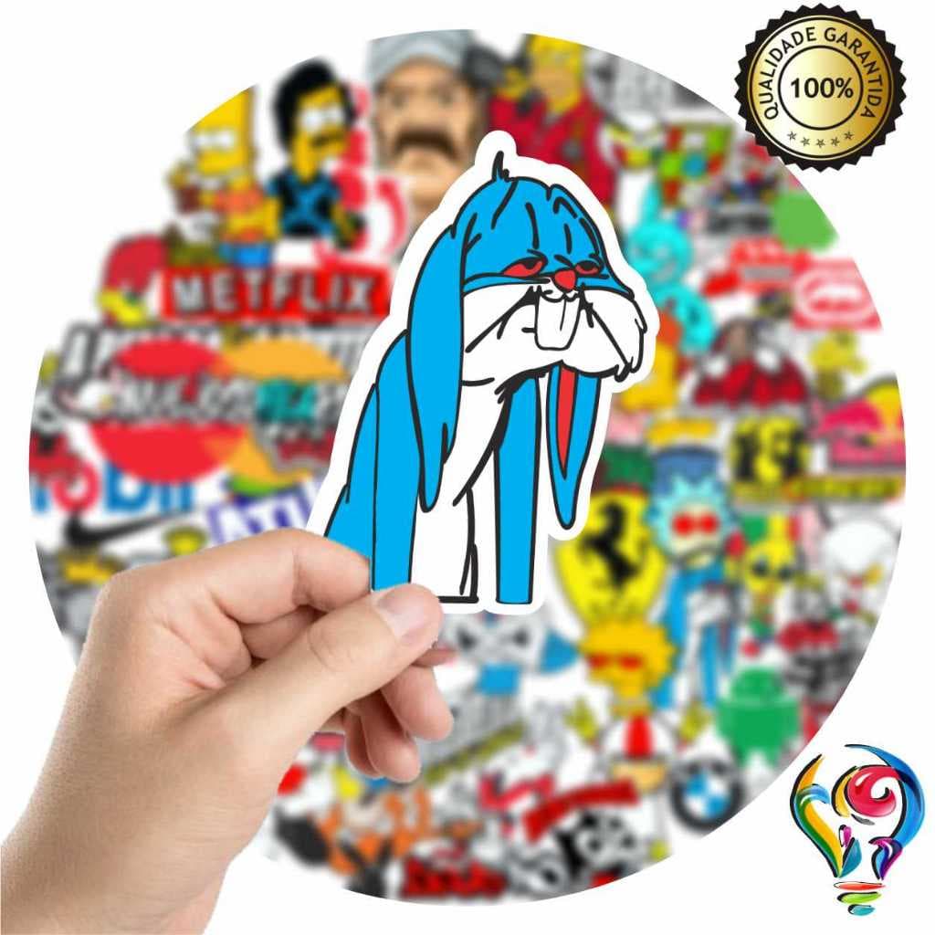 Adesivo Coelho Noiado Sticker Para Bike Skate Moto Capacete Carro Caminhão notbook