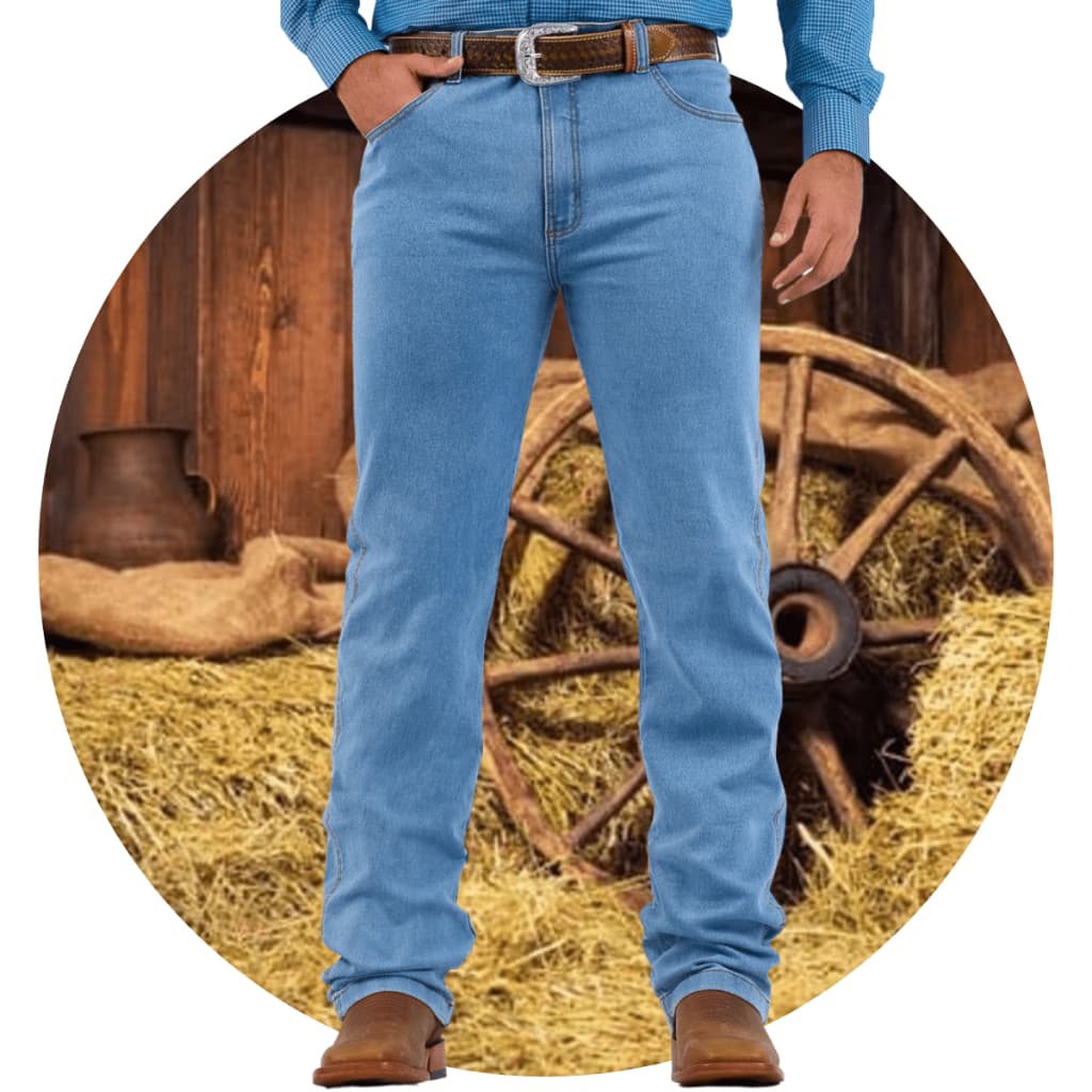 Calça Country Jeans Masculina Pura Raça Peão Rodeio Agro