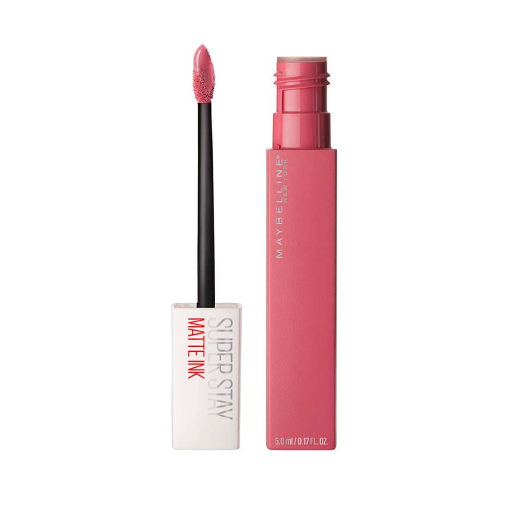 Kit Maybelline 01 Máscara de Cílios Maybelline The Colossal Lavável Preto + Batom Líquido Matte Ink Lover 15