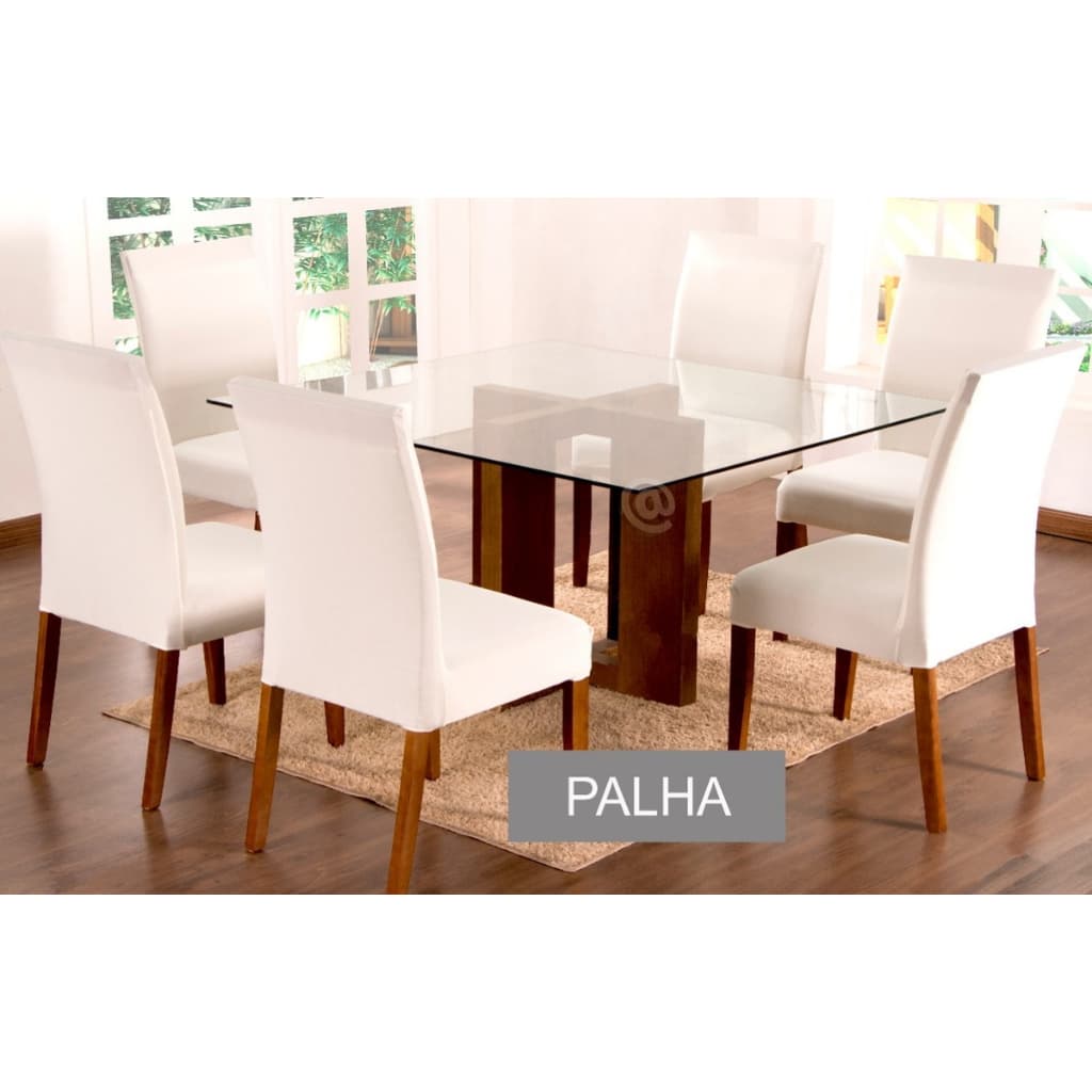 Kit 4 Capas De Cadeira Jantar em Malha Com Elástico
