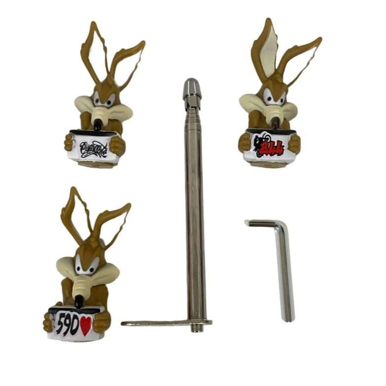 Antena Retrátil Corta Pipa Moto + Enfeite de Antena modelo COYOTE