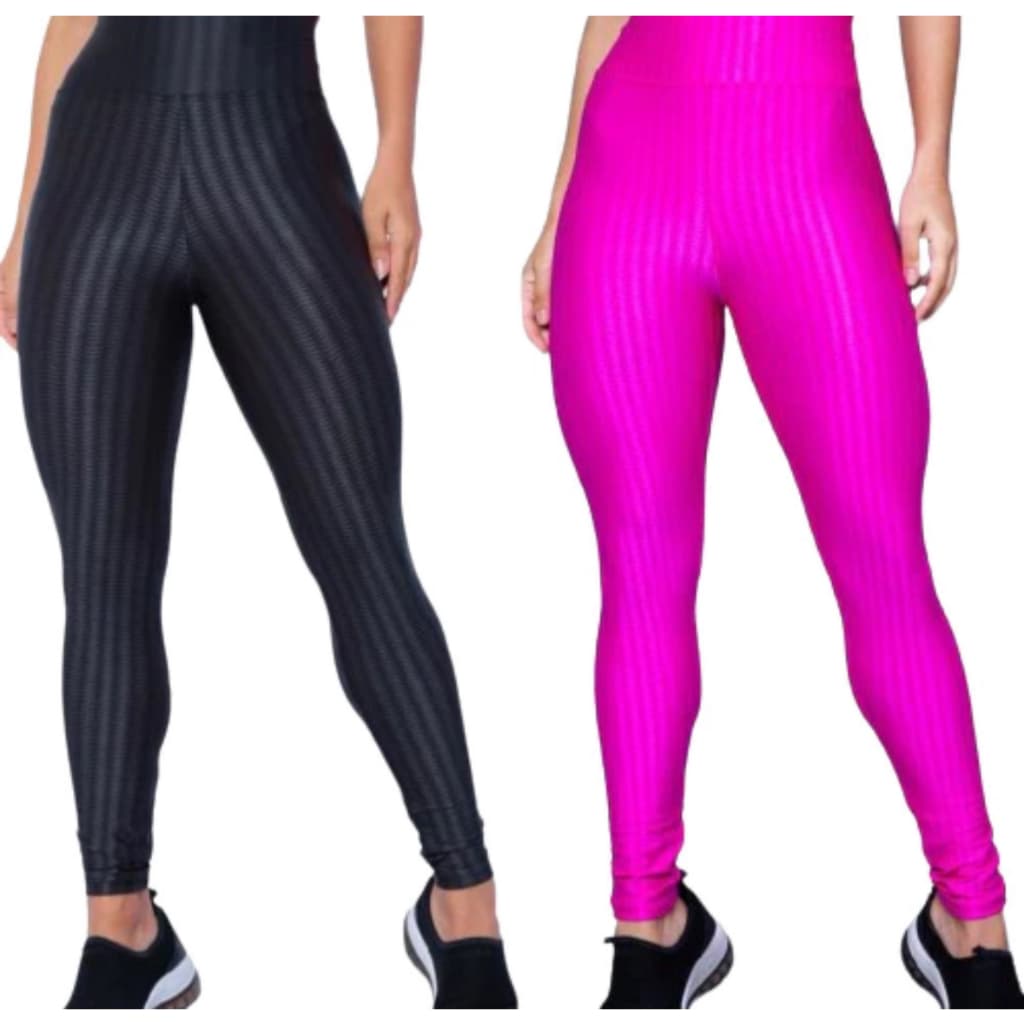 Calça Legging 3D Academia Cintura Alta